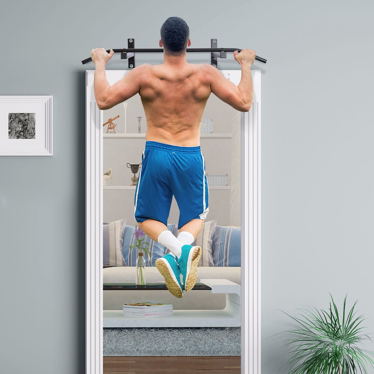 Wall Mount Pull Up Bar Upper Body Training